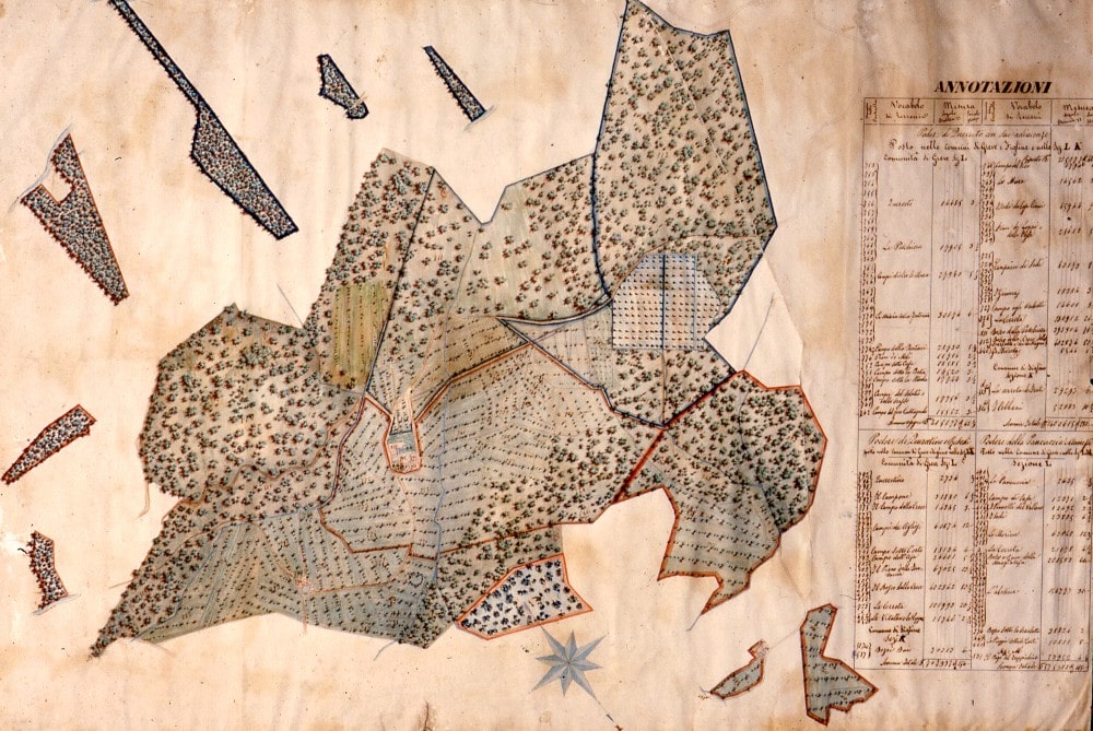 Mappa della proprietà - Castello di Querceto